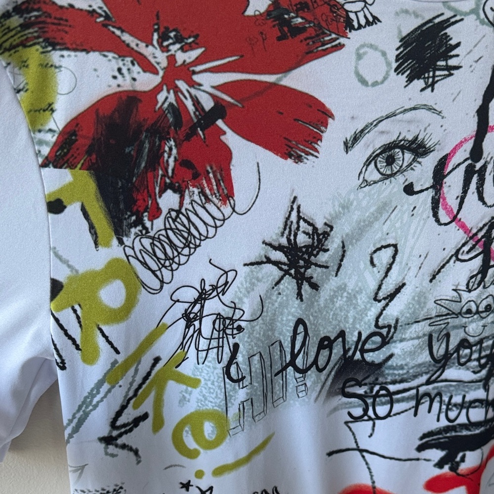 Fashion Nova My Expression Graffiti Tunic Top - Picture 8 of 14